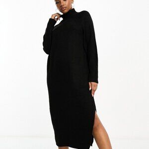 ASOS DESIGN Oversize Mock Neck Midi Sweater Dress
